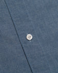 Finamore Gaeta shirt Sergio Collar Dark Blue Chambray
