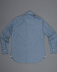 Finamore Gaeta shirt Sergio Collar Dark Blue Chambray