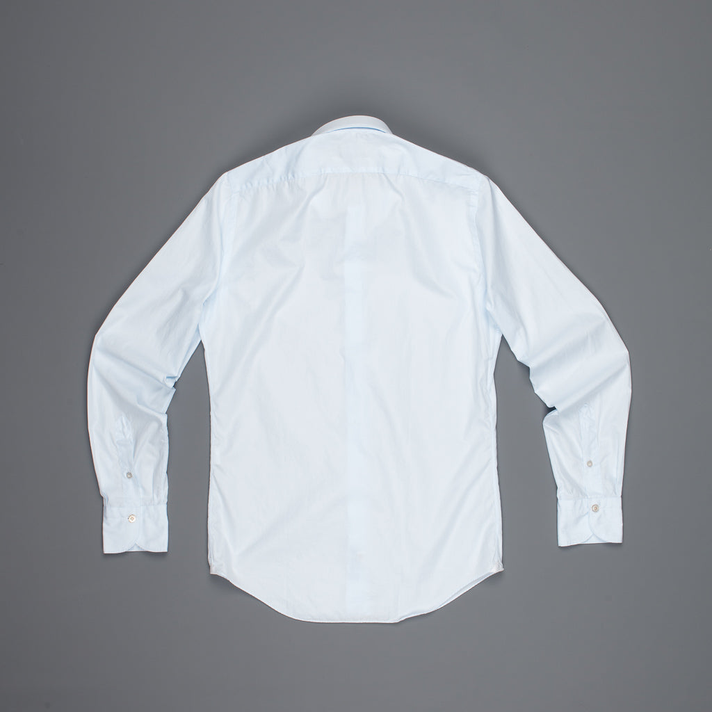 Finamore Tokyo shirt Lucio Collar Alumo poplin Celeste