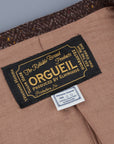 Orgueil Or-4124 Herringbone donegal tweed Gillet Brown