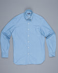 Finamore Gaeta shirt Lucio collar light denim bleached
