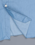 Finamore Gaeta shirt Lucio collar light denim bleached