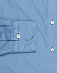 Finamore Gaeta shirt Lucio collar light denim bleached