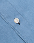 Finamore Gaeta shirt Lucio collar light denim bleached