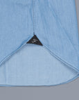 Finamore Gaeta shirt Lucio collar light denim bleached