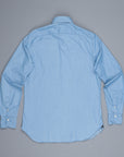 Finamore Gaeta shirt Lucio collar light denim bleached