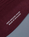 Frans Boone X Pantherella Vale Socks 100% Fil d'Ecosse / Cotton lisle Burgundy