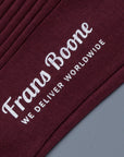 Frans Boone X Pantherella Vale Socks 100% Fil d'Ecosse / Cotton lisle  Burgundy