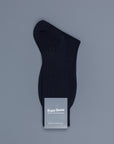 Frans Boone X Pantherella Vale Socks 100% Fil d'Ecosse / Cotton lisle Navy