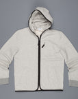 James Perse French Terry Full zip hoody Heather Grey Black