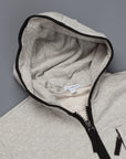 James Perse French Terry Full zip hoody Heather Grey Black