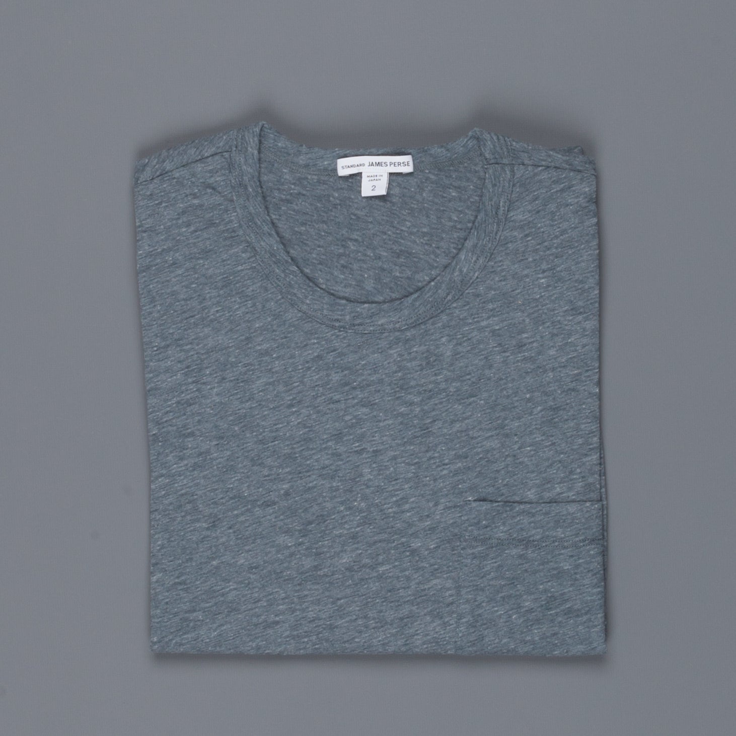 James Perse Pocket Tee s/s Dusty blue melange – Frans Boone Store