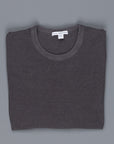 James Perse Micro striped jersey crew neck pollock pigment