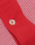 Merz B Schwanen 226 button facing shirt red white stripe