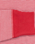 Merz B Schwanen 226 button facing shirt red white stripe