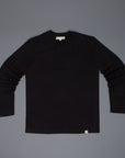 Merz b. Schwanen 212OS Crew Neck Oversized Shirt 1/1 slv. 2 Thread - Deep Black