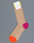 Richard James Trinidad socks in Light Khaki