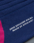 Pantherella Portobello Ocean Navy Socks in egyptian cotton lisle