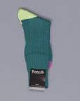 Pantherella Portobello Sea Green socks in egyptian cotton lisle