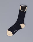 Pantherella Barrow Cotton socks Navy light Khaki