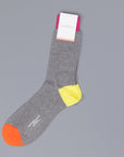 Richard James Berber cotton socks in Mid Grey Mix