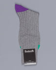 Pantherella Portobello Mid Grey socks in egyptian cotton lisle