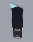 Pantherella Portobello Navy Socks in Egyptian Cotton Lisle