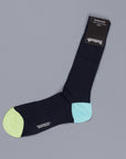 Pantherella Portobello Navy Socks in Egyptian Cotton Lisle