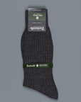 Pantherella Escorial wool ankle high socks Dark Grey