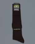 Pantherella Escorial wool Knee high socks Dark Chocolate