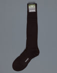 Pantherella Escorial wool Knee high socks Dark Chocolate