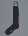Pantherella Escorial wool knee high socks Dark Grey