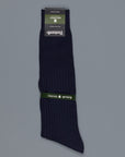 Pantherella Escorial wool knee high socks Dark Navy