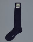 Pantherella Escorial wool knee high socks Dark Navy