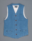 Studio D'Artisan indigo dyed waistcoat model 4413U