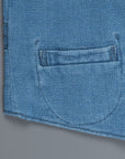 Studio D'Artisan indigo dyed waistcoat model 4413U