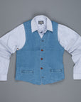 Studio D'Artisan indigo dyed waistcoat model 4413U