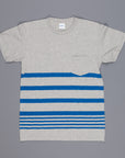Velva Sheen Narrow wave stripe tee heather grey