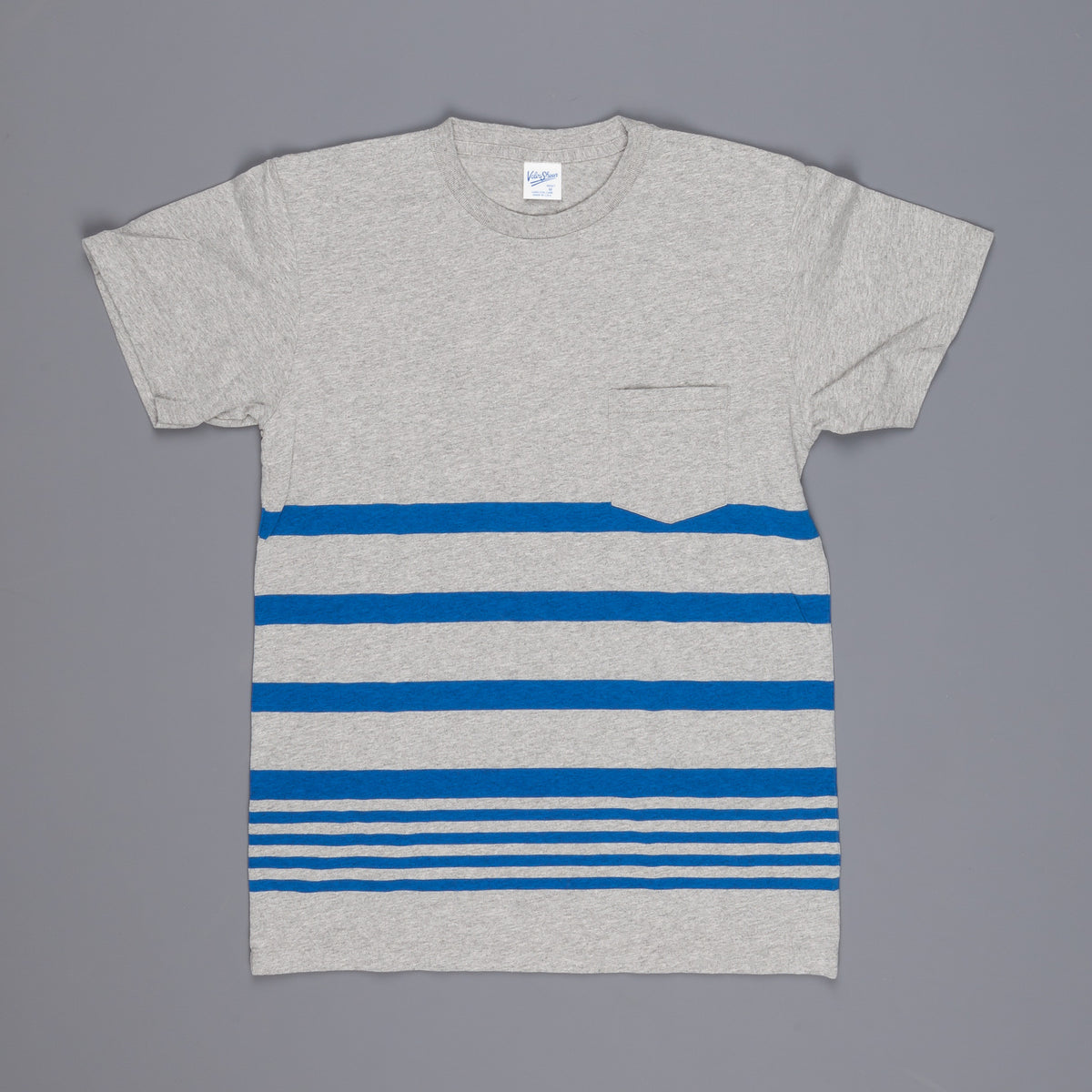 Velva Sheen Narrow wave stripe tee heather grey – Frans Boone Store