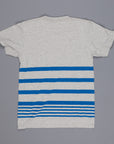 Velva Sheen Narrow wave stripe tee heather grey