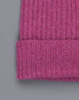 William Lockie Cashmere Ribbed Hat And Scarf Set Loganberry