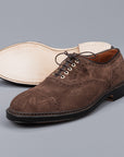 Alden medallion toe 5 eye oxford humus suede