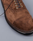 Alden medallion toe 5 eye oxford humus suede