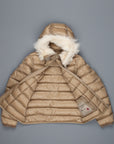 Ten C down liner shearling hooded tan