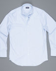 Finamore Milano shirt light blue jaquard Collo Eduardo