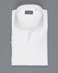 Finamore Milano fine white twill shirt Collo Eduardo