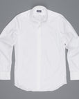 Finamore Milano fine white twill shirt Collo Eduardo