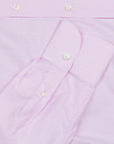 Finamore Milano shirt pink hairline Collo Eduardo