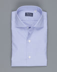 Finamore Milano shirt navy blue woven jaquard Collo Eduardo