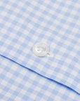Finamore Milano Sergio collar blue vichy shirt